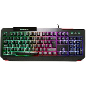 Resim Konfulon V2 Rgb Işıklı Türkçe Q Kablolu Gaming Klavye 