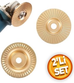 Resim Depolife Ahşap Törpü Diski Avuç Taşlama Uyumlu Törpüleme Aşındırma Raspalama Disk Açılı Düz 2 Adet 