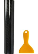 Resim Tenfowee 5d Yüksek Parlaklıklı Siyah Karbon Fiber Araç Kaplama Filmi - 150x20cm 