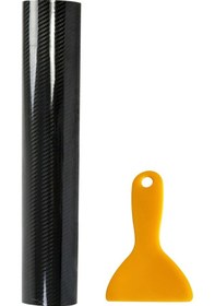 Resim Tenfowee 5d Yüksek Parlaklıklı Siyah Karbon Fiber Araç Kaplama Filmi - 150x20cm 