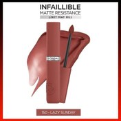 Resim L'Oreal Paris İnfaillible Matte Resistance Likit Mat Ruj 5 ml - Lazy Sunday 150 