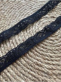 Resim e tuhafiye 5 METRE SİYAH SOFT LİKRALI DANTEL LASTİK - 13 MM 