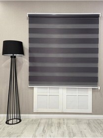 Resim Donatti Zebra Stor Geniş Plise Güneşlik Perde Antrasit Gri Antrasit Gri 