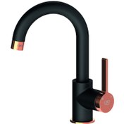 Resim Gpd Tek Gövde Lavabo Bataryası Gildo Siyah Rose Mtl165-S-R 