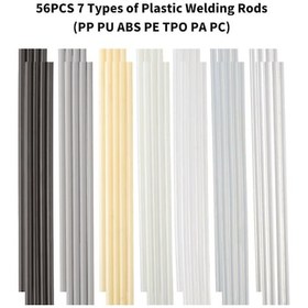 Resim 56 Adet 7 Tür Plastik Kaynak Çubukları Pp Pu Abs Pe Çok 