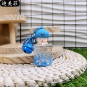 Resim Silver1 Gıoıo Yeni Sevimli Kedi Pençe Çapraz Giyinme Kurumi Bebek Araba Anahtarlık Büyük Kulak Köpek Çift Okul Çantası Hediye Anahtarlık Kolye (Yurt Dışından) 