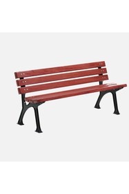 Resim KÜSKÜ Döküm Ayaklı Ahşap Bahçe Bankı 145 cm Sibirya Çamı Park ve Bahçe Oturma Bankı 