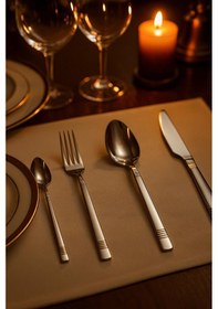 Resim Sofraların Kardelen'i Çubuk Model Şık Kaşık-çatal-bıçak Takımı 36 Parça-kutulu Diğer 