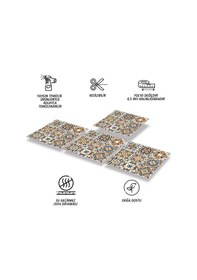 Resim Tink Fas 019 Karma Desenli Pvc Karo 30X30 Cm 