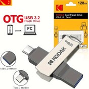 Resim Kodak K273 Çift Nip USB Flash Sürücüler, Yüksek Hızlı U Disk, USB 3.2, 32GB, 64GB, 128GB, Metal OTG Çubuk, %100 Orijinal 