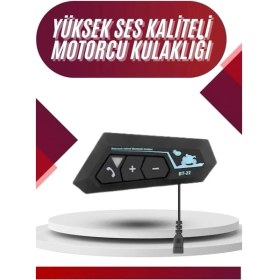 Resim Derin Stok Intercom Bluetooth Kask Kulaklık Motosiklet Kulaklık 5.0 Bluetooth 