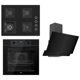 Resim Ferre Fryart Serisi Siyah Ankastre Set SC405-WFA - QEP63CS - D063 