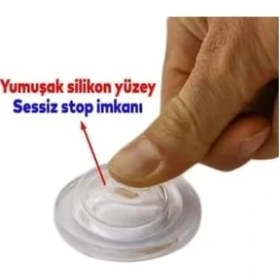 Resim Nisar Store Silikon Kapı Stoperi Tamponu Yapışkanlı Şeffaf Kapı Kolu Stopu Sessiz Stop 