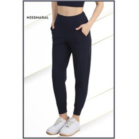 Resim Yüksek Bel Jogger Tayt Rahat Kalıp Çift Yan Cepli Spor Görünüm Trend Jogger Lacivert 106103 Lacivert 