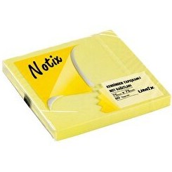 Resim Notix Yapışkanlı Not Kağıdı Neon Sarı 75 mm x 75 mm 80 Yaprak 