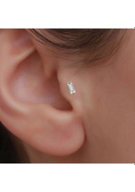 Resim 14 Ayar Altın Baget Tragus Piercing Sarı 