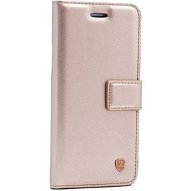 Resim Samsung Galaxy J8 Cüzdan Kılıf Gold + Nano Ekran Koruyucu 