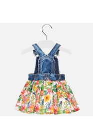 Resim Mayoral Yazlık Kız Bebek Denim Etek Salopet 