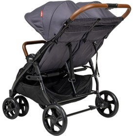 Resim Baby2Go Starling İkiz Puset Bebek Arabası - Gri - Gri / Standart 