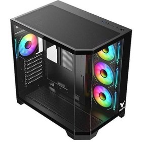 Resim Vento Vg4204fa Panoramik Gaming Mid-tower Pc Kasası Siyah 