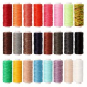 Resim Yuvarlak Balmumu İpi 0.45mm/0.65mm 50 Metre/20 Metre Bir Rulo 24 Renk Balmumu İpi Bileklik Yapımı, Dikiş ve Bağlama için 