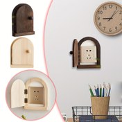 Resim 1 adet Güç Prizi Kapağı | Ahşap Kapı Tipi İç Mekan Soket Anahtarı Kapağı | Duvar Prizleri için Dekoratif Güç Prizi Kapağı, Yanlış Dokunma Koruma, Oturma Odası, Yatak Odası, Banyo için Uygun, Elektrik Gerektirmez 