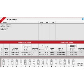 Resim Güneş Sibop Takımı 4605 4607 In 8 Ex 8 Megane 2.0 16v F5r KNO-GÜNEŞ-4605-4607 