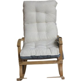 Resim Mobildeco Sultan Erciyes Gri/krem Minder Cepli Sallanan Sandalye Dinlenme,emzirme,tv,okuma,koltuğu 