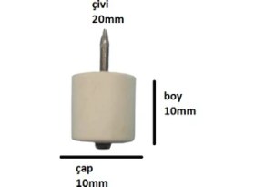 Resim Saneks Çivili Raf Pimi Beyaz (100 Adet) 