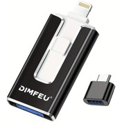 Resim Globalbloom Black 256gb One Click Yedekleme Yüksek Hızlı 4in1 Usb Flash Bellek İphone Uyumlu Serileri Ve Daha Fazlası İçin Şifre Korumalı 