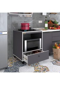 Resim Kenzlife ocak dolabı piraye gri 85*70*60 XLARGE çekmeceli hazır mutfak ankastre gömme ocak için 