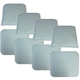 Resim Knsz minder seti 4 lü zng&mğr&uslu byz suni deri tel bar sandalyesi oturma ve sırt minderi set 