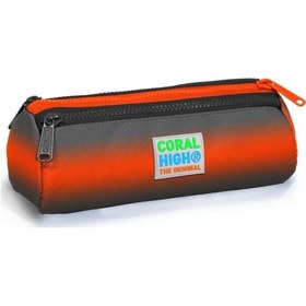 Resim Coral High Siyah Turuncu Gradyan Üç Bölmeli Kalem Çantası -erkek Çocuk Çok Renkli 