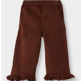 Resim Defacto Kız Bebek Beli Lastikli Wide Leg Düz Paça Kadife Pantolon G1665a525wnbn319 Kahve-bn319 