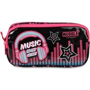 Resim Muggle Kalem Çantası Music Siyah Mu-7181 