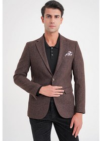Resim Efor C 718 Ceket Slim Kahve Kahverengi 