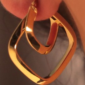 Resim Adil İdil Kuyumculuk 14 Ayar Ikili Model Halka Küpe 