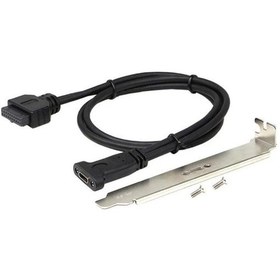 Resim 19 pin usb 3.0 to 3.1 panel tipi type-c dönüştürücü 