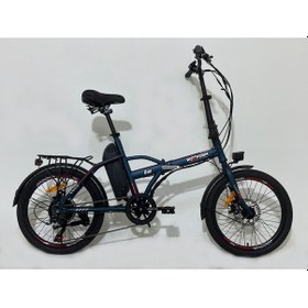 Resim Roxform R-100 Elektrikli Katlanabilir Bisiklet 20 İnç Şehir Bisikleti Mat Mavi 