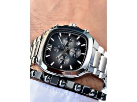 Resim Bentini Saat Kare Kasa Fonksiyonlu Erkek Saati 