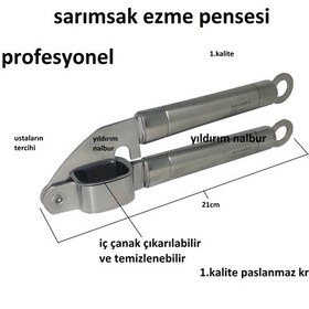 Resim Sarımsak Ezme Pensesi Sarmsak Ezici Profesyonel 