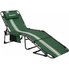 Resim Kingcamp Magnolia B10 Hands-free Premium 7 Kademeli Katlanır Şezlong G.white Yeşil 