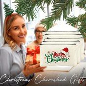 Resim 5 Adet Noel Temalı Harf Desenli Fermuarlı Çanta, Tatil Havasınca Hediye Keseleri – Makyaj ve Tuvaleti Saklama İçin Mükemmel Partiy Malzemesi & Teşekkür/Noël Yeni Senlikleri, Şık Ticari Stil, iletişim Kapatma Elde yanabilir kadar Kolay 