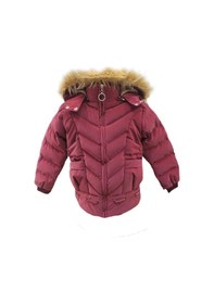 Resim Life For Moda Kız Çocuk İçi Peluş Astarlı Çıkarılabilir Kapüşonlu Su Geçirmez Mont Kaban 3020 Bordo 