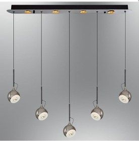 Resim Özcan Aydınlatma 2822-5as-24 Fleas 5'li Sıralı Sarkıt Platin 