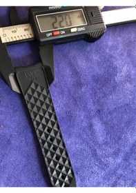 Resim Iwc Uyumlu Siyah Silikon Saat Kordonu 22mm 