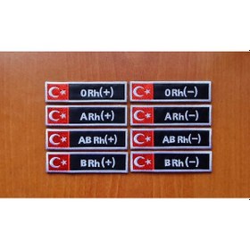 Resim Kan Grubu İsimlik - Bez İsimlik Nakış İsimlik Bayraklı İsimlik 