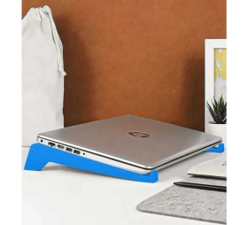 Resim Bk Gift Taşınabilir Ahşap Mavi Notebook Laptop Standı 