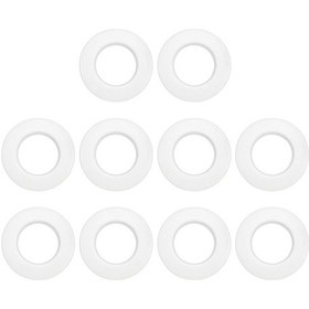 Resim Xindoker 10 Adet Beyaz Perde Çemberi - Yüksek Kaliteli Plastik, Nano Sessizleştirme Halka, Zıplama Sorunu Yok, Kolay Kurulum, Ev Dekorasyon Aksesuarı 