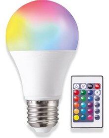Resim AfterTimes Rgb Led Ampül Oyuncu Odası 16 Farklı Renk Modu Uzun ömürlü 4 Farklı Işık Efekti 